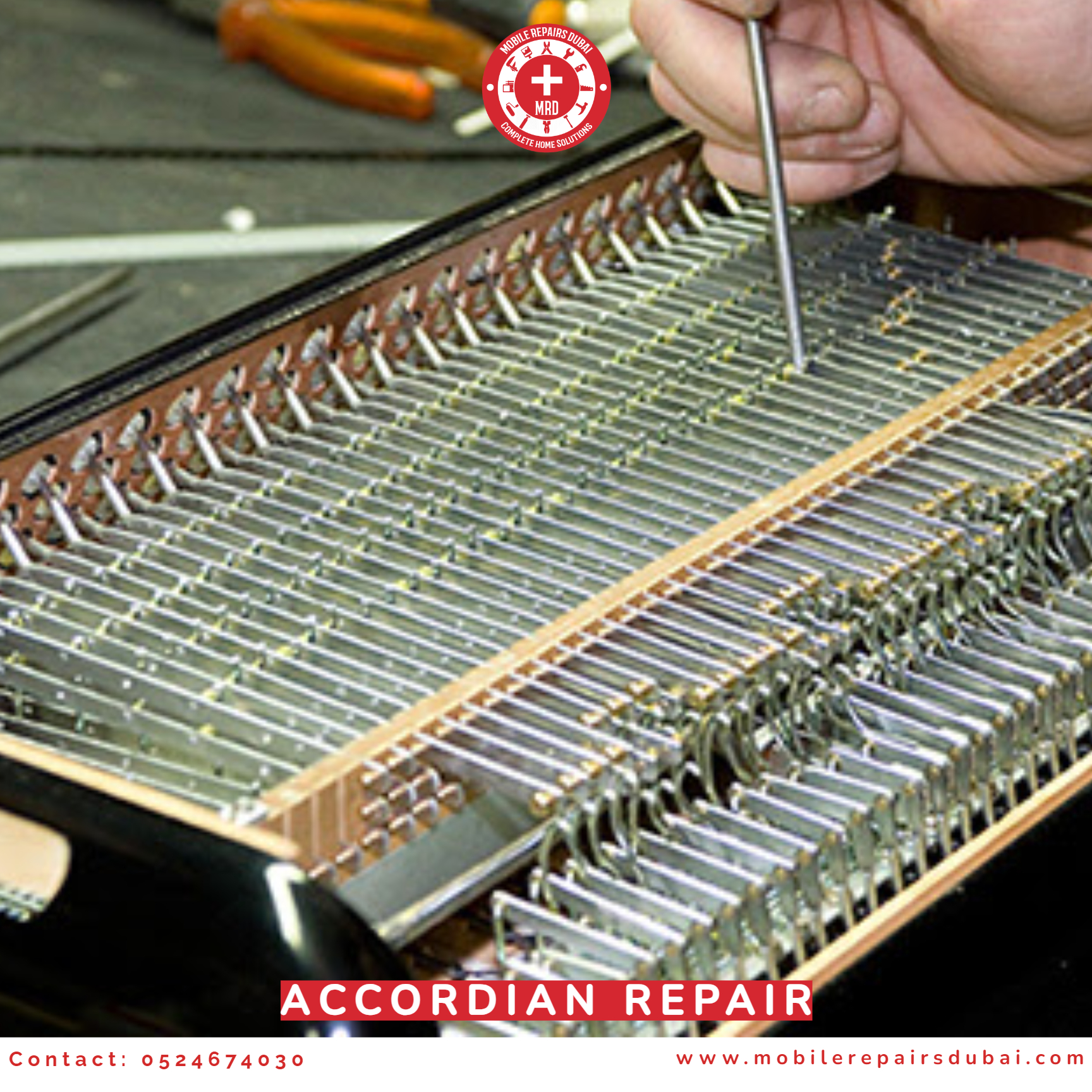 Accordion Repair - 0524674030 - MRD - Musical Instrument Repair