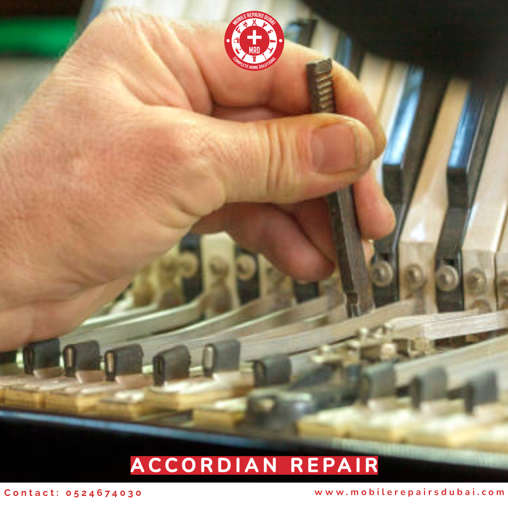Accordion Repair - 0524674030 - MRD - Musical Instrument Repair